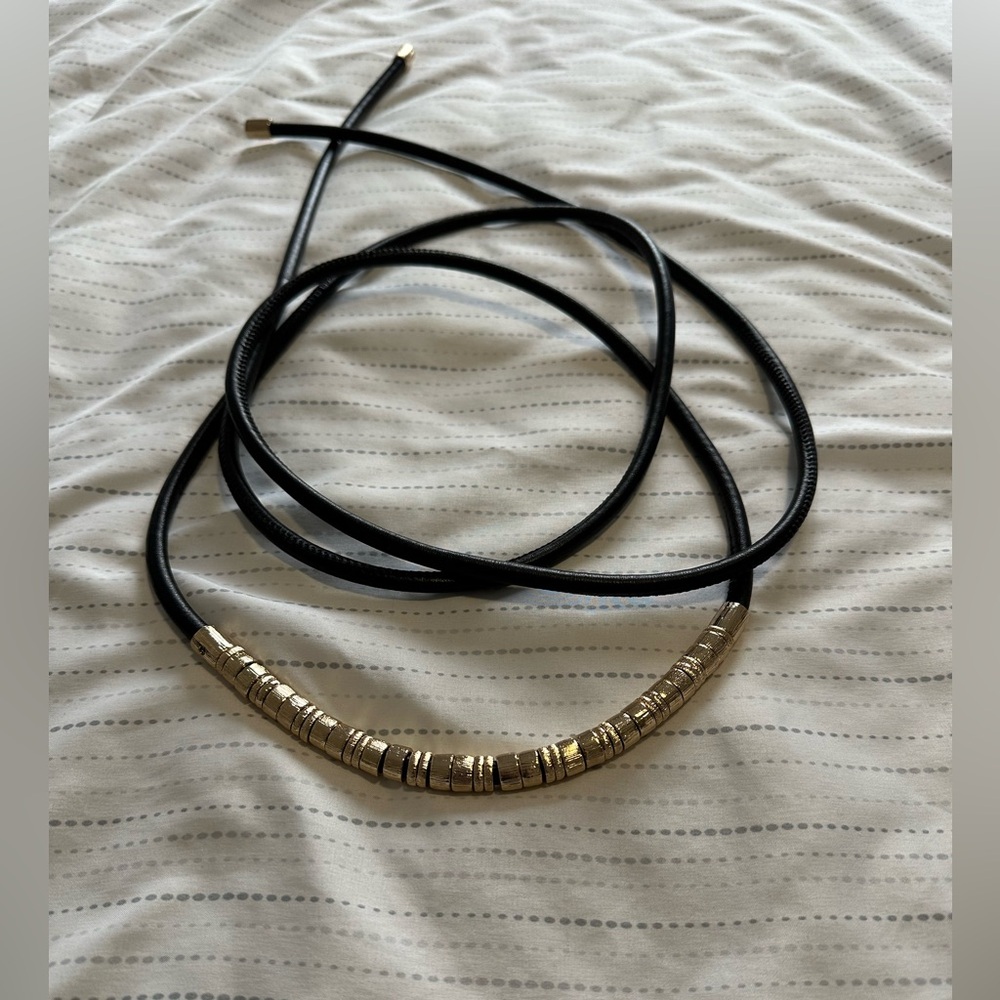 Zara leather black belt